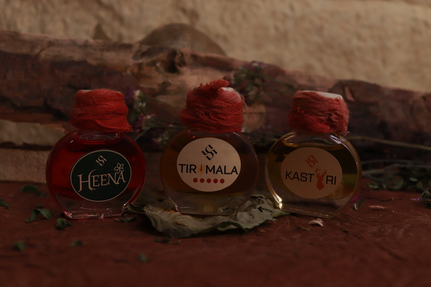 Tirumala ,heena and kasturi attar (natural extracted oil's)