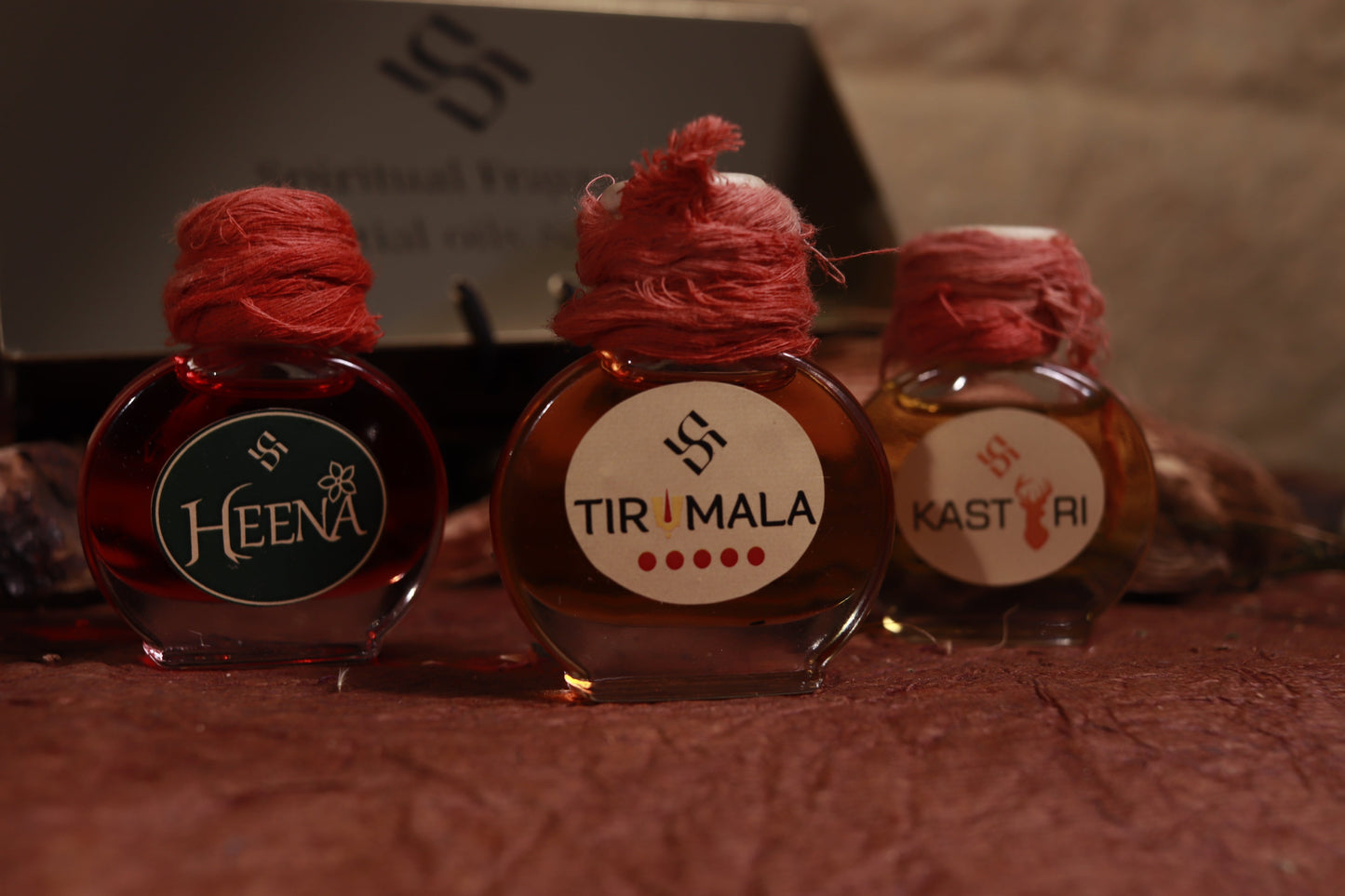 Tirumala ,heena and kasturi attar (natural extracted oil's)
