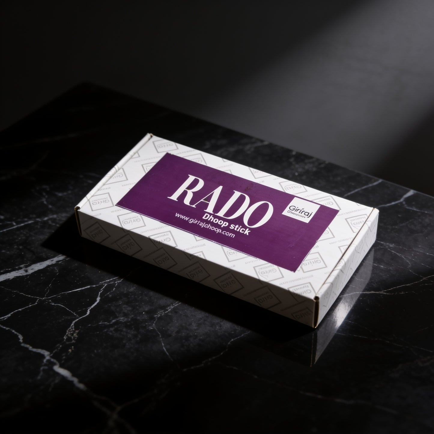 Rado Dhoop Stick box on black marble