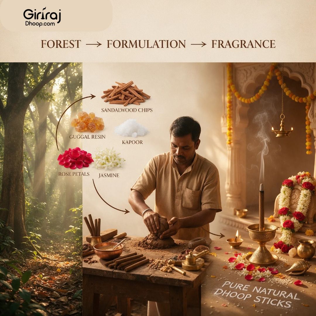 6 Exotic Dhoop Sticks COMBO · 300 Sticks · Low-Smoke