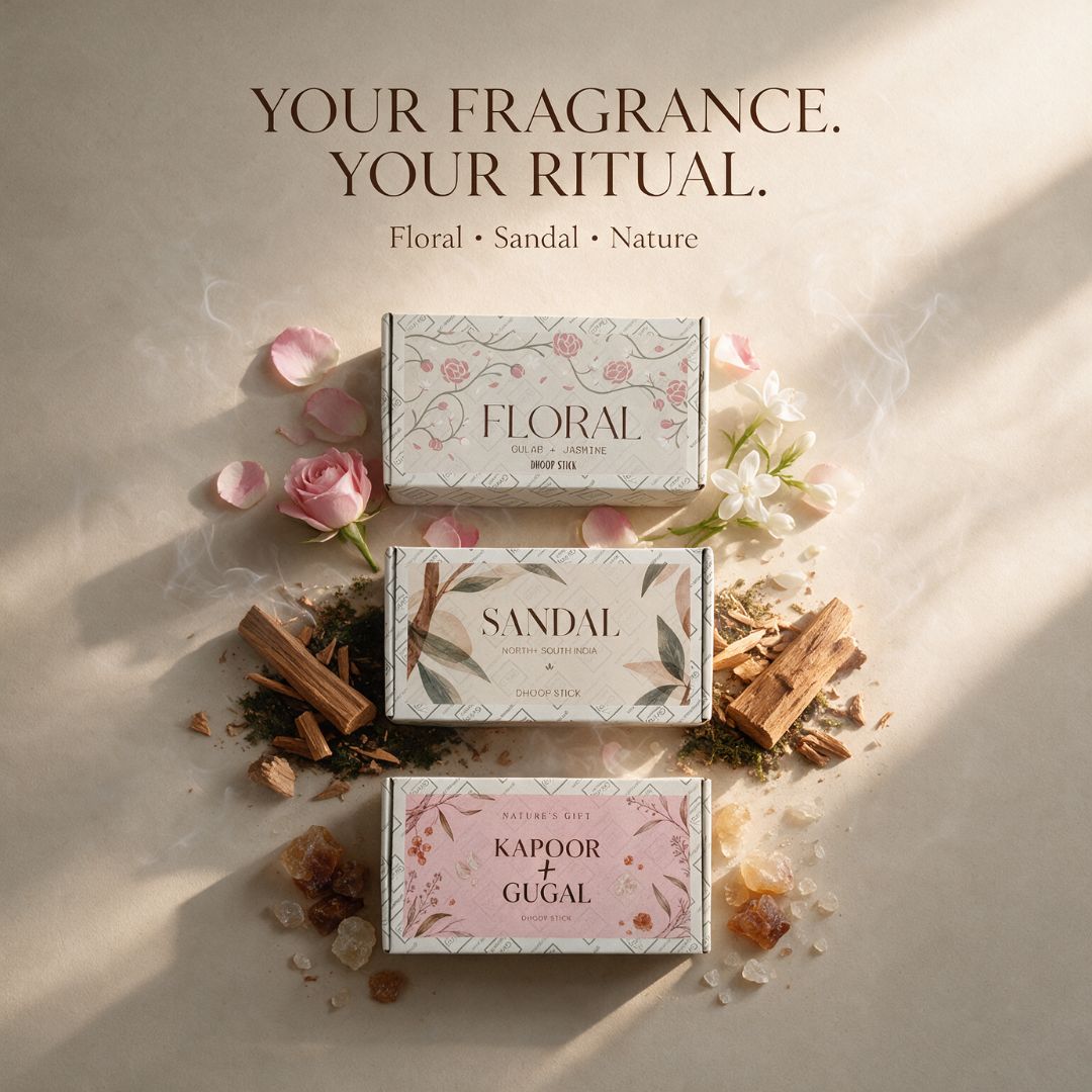 6 Exotic Dhoop Sticks COMBO · 300 Sticks · Low-Smoke