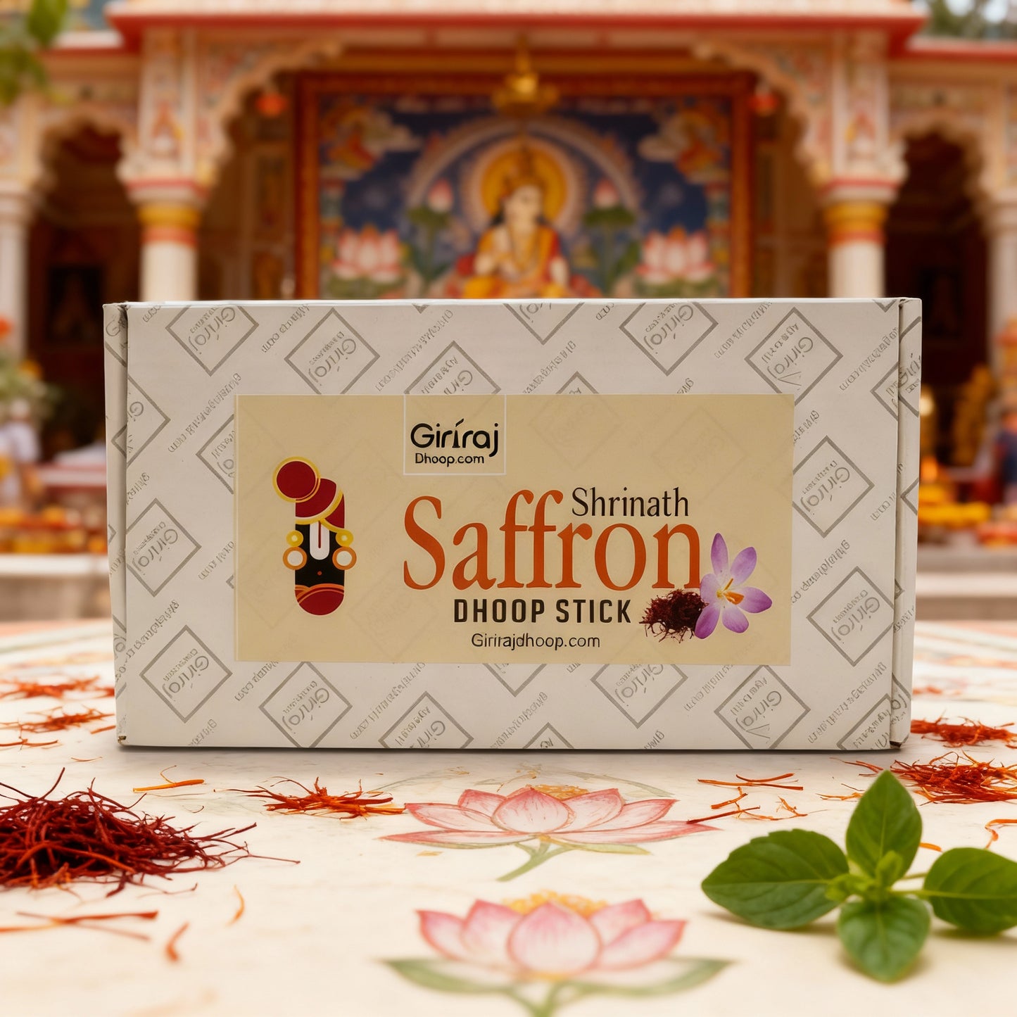 SHREENATH SAFFRON DHOOP STICK (BAMBOO LESS)