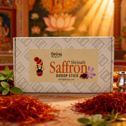 SHREENATH SAFFRON DHOOP STICK (BAMBOO LESS)