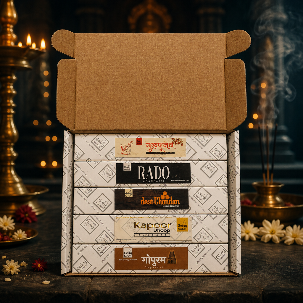 Agarbatti Combo Kit - 5 fragrances, 200g pack