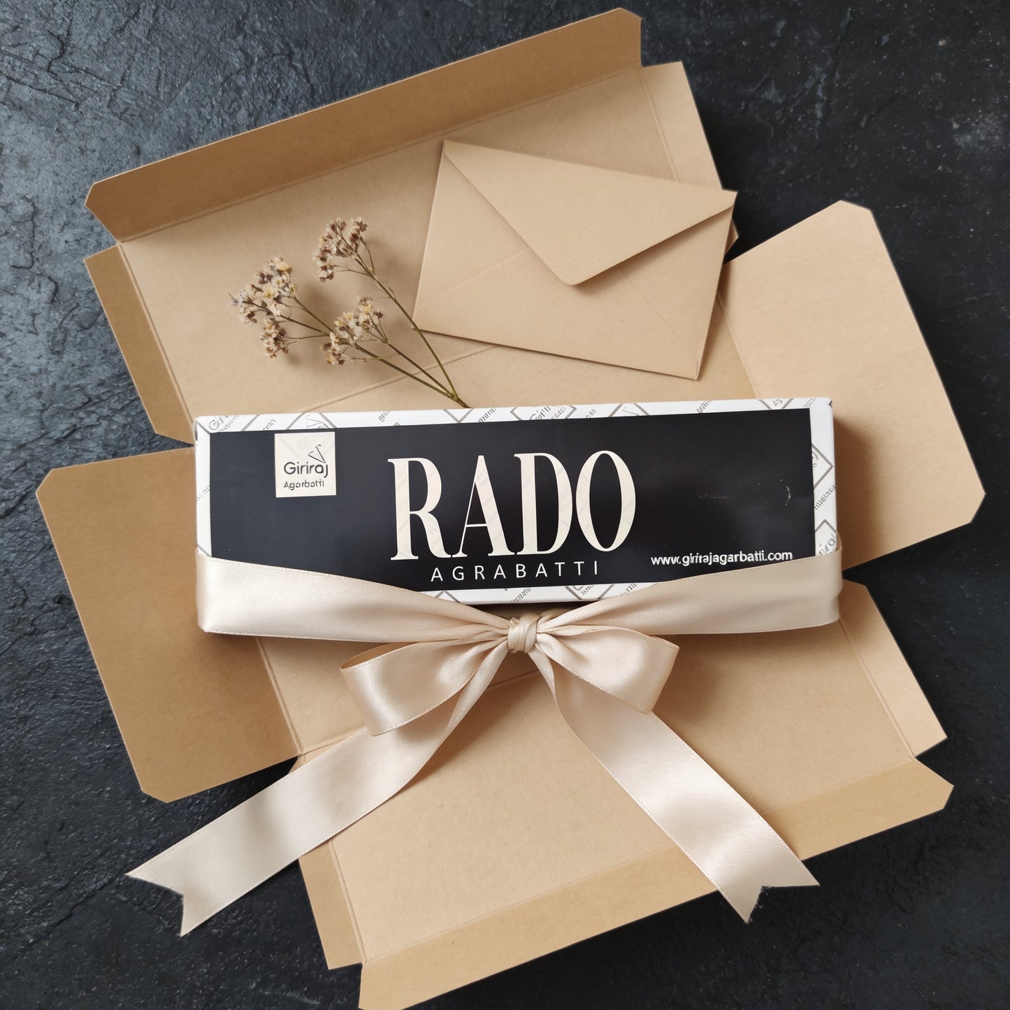 Rado Agarbatti incense presented in a premium gift box
