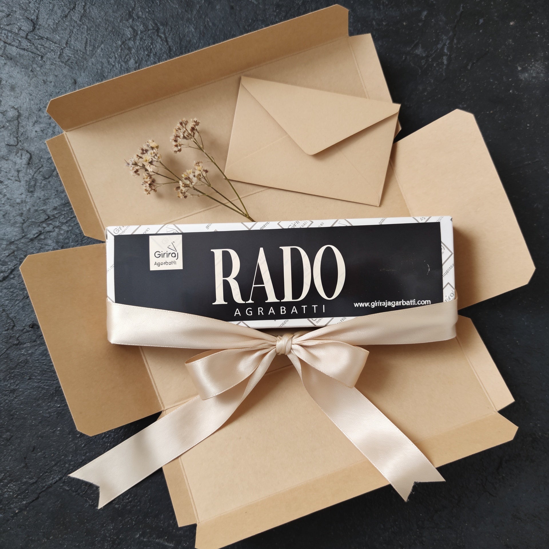 Rado Agarbatti incense presented in a premium gift box