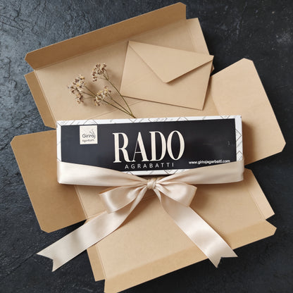 Rado Agarbatti incense presented in a premium gift box