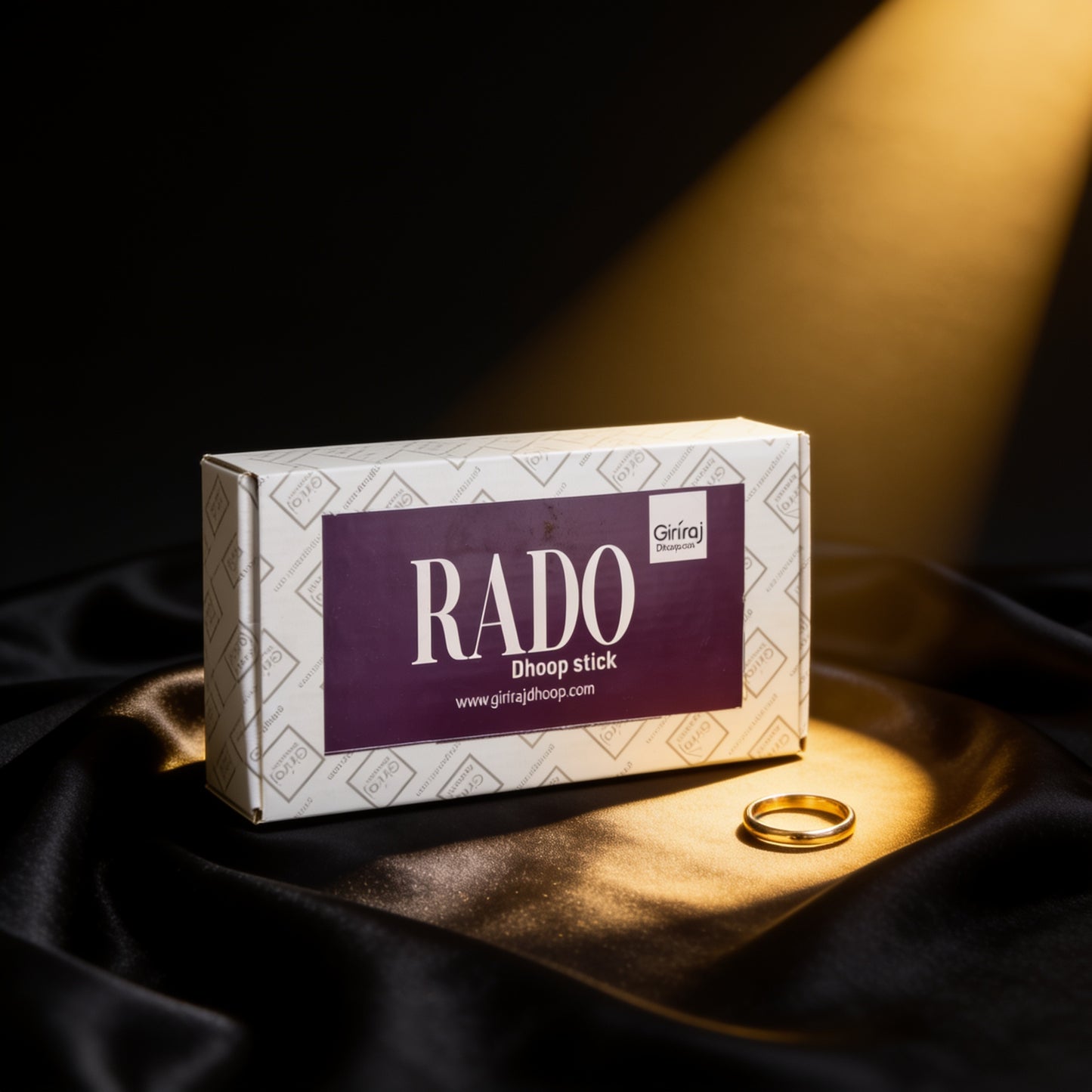 Rado Dhoop Stick luxury box on black silk